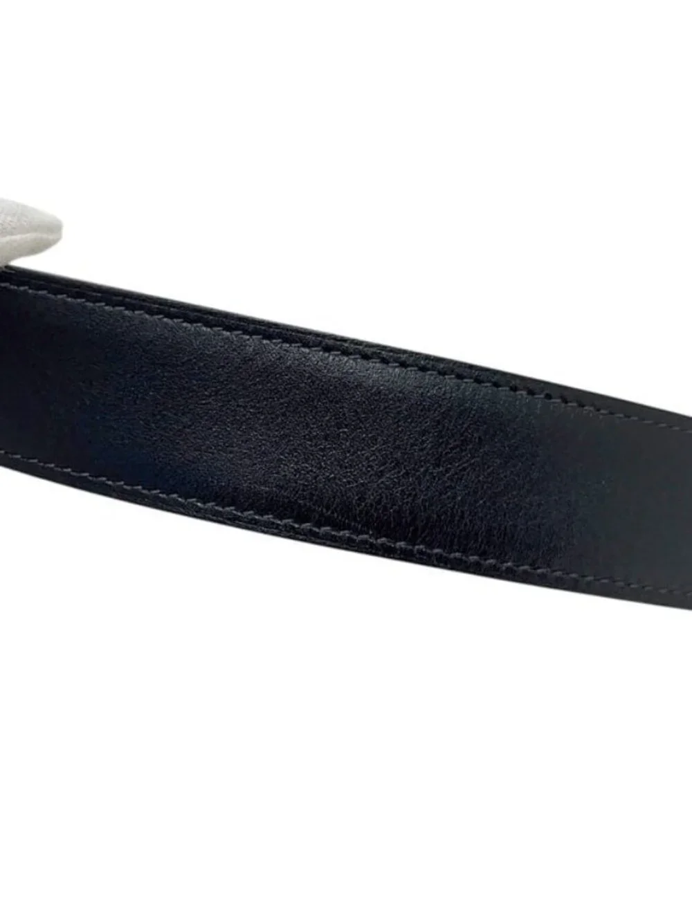 Hermes Belt Navy Blue Waist 88 30 Box Calf Taurillon Clemence